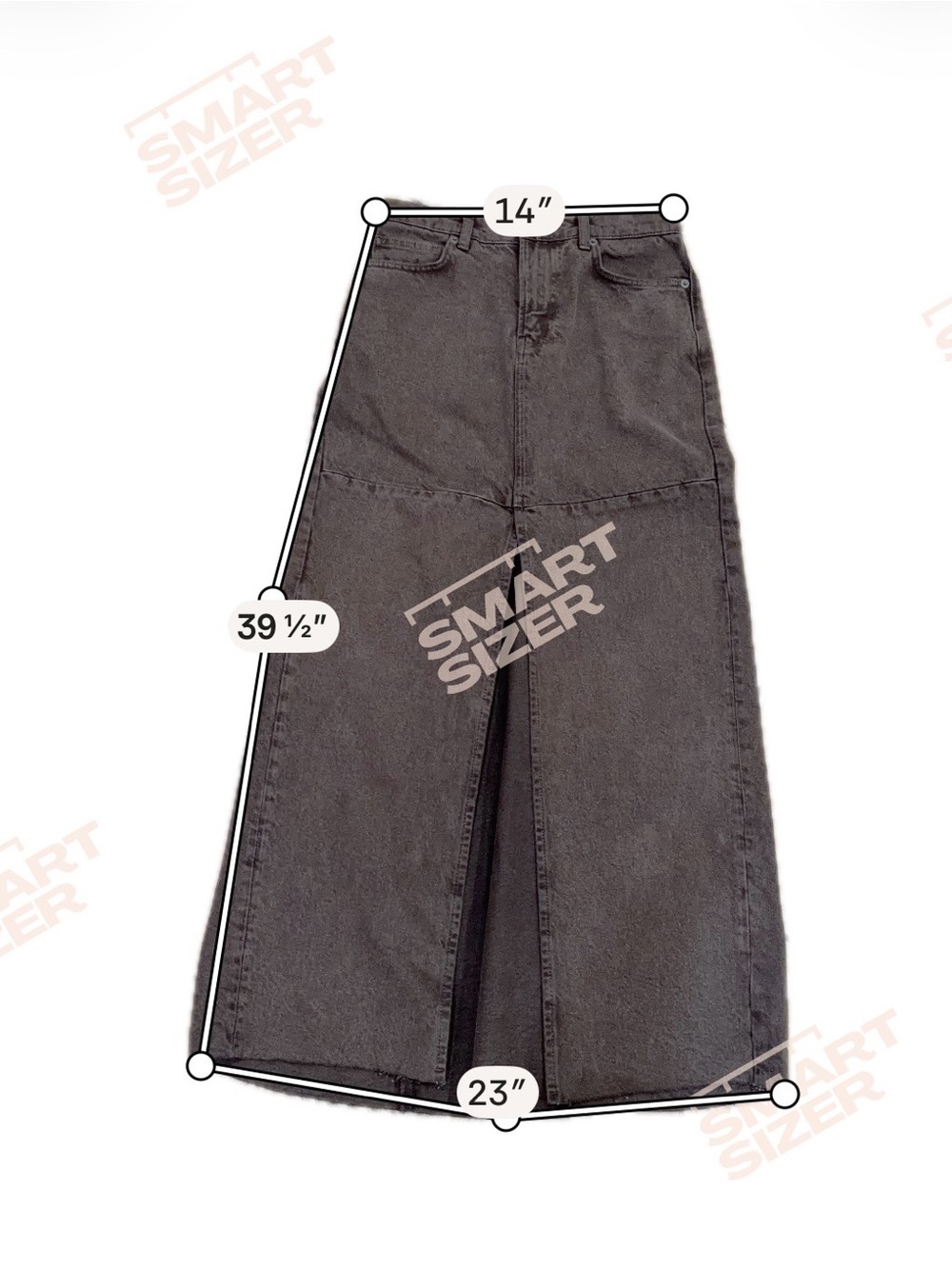 Reformation Tazz Maxi Denim Skirt 25 Vintage Espresso Brown Front Slit Boho - Picture 7 of 10